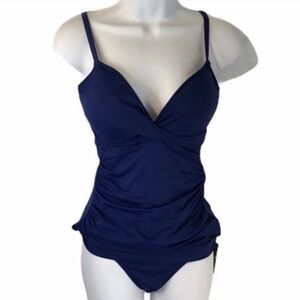 Ralph Lauren blue tankini swimsuit (M/8) NWT